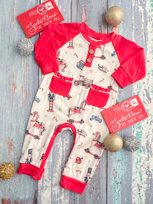 Rocking Horses & Nutcrackers Infant Boy's Onesie