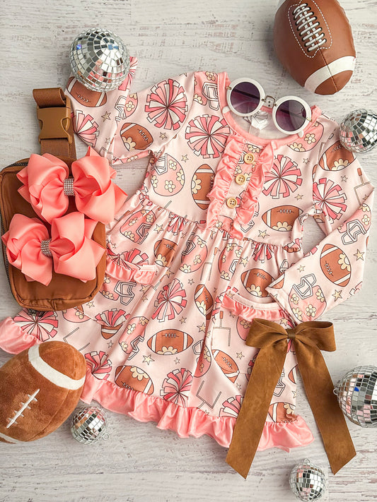 pink football dress