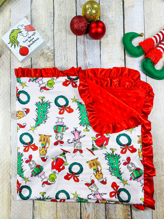 It's Grinchmas Time Baby Blanket - Alternative view