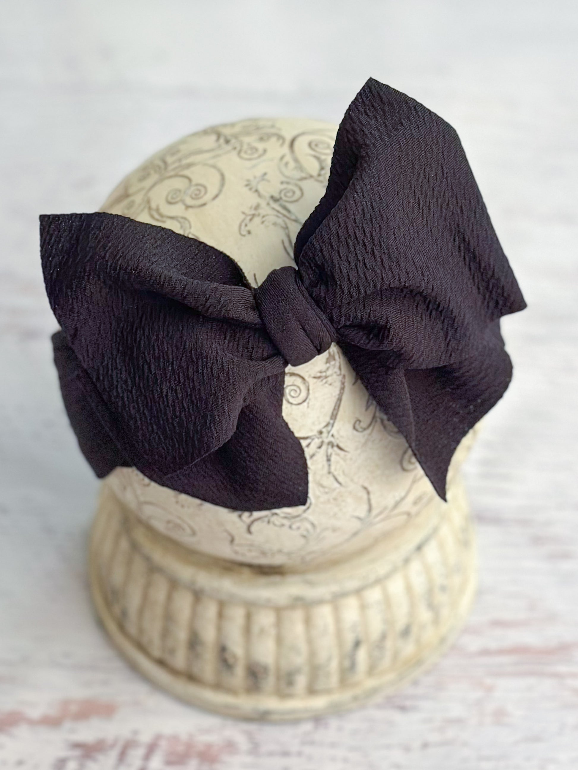black double bow headband