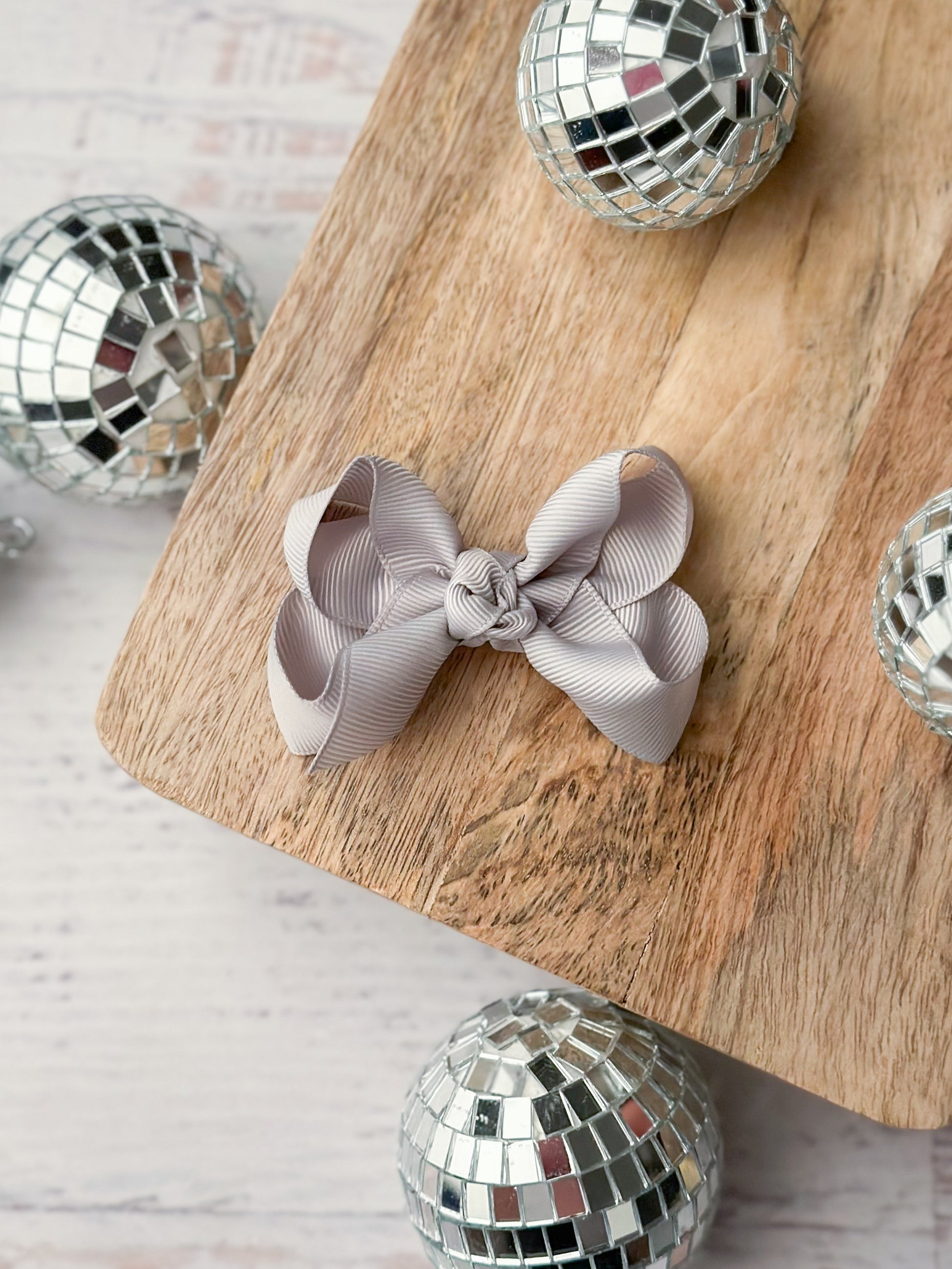 Silver Original Grosgrain Hair Bow
