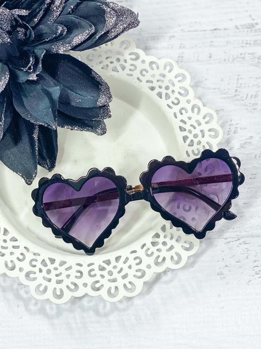Black Heart Shaped Sunglasses