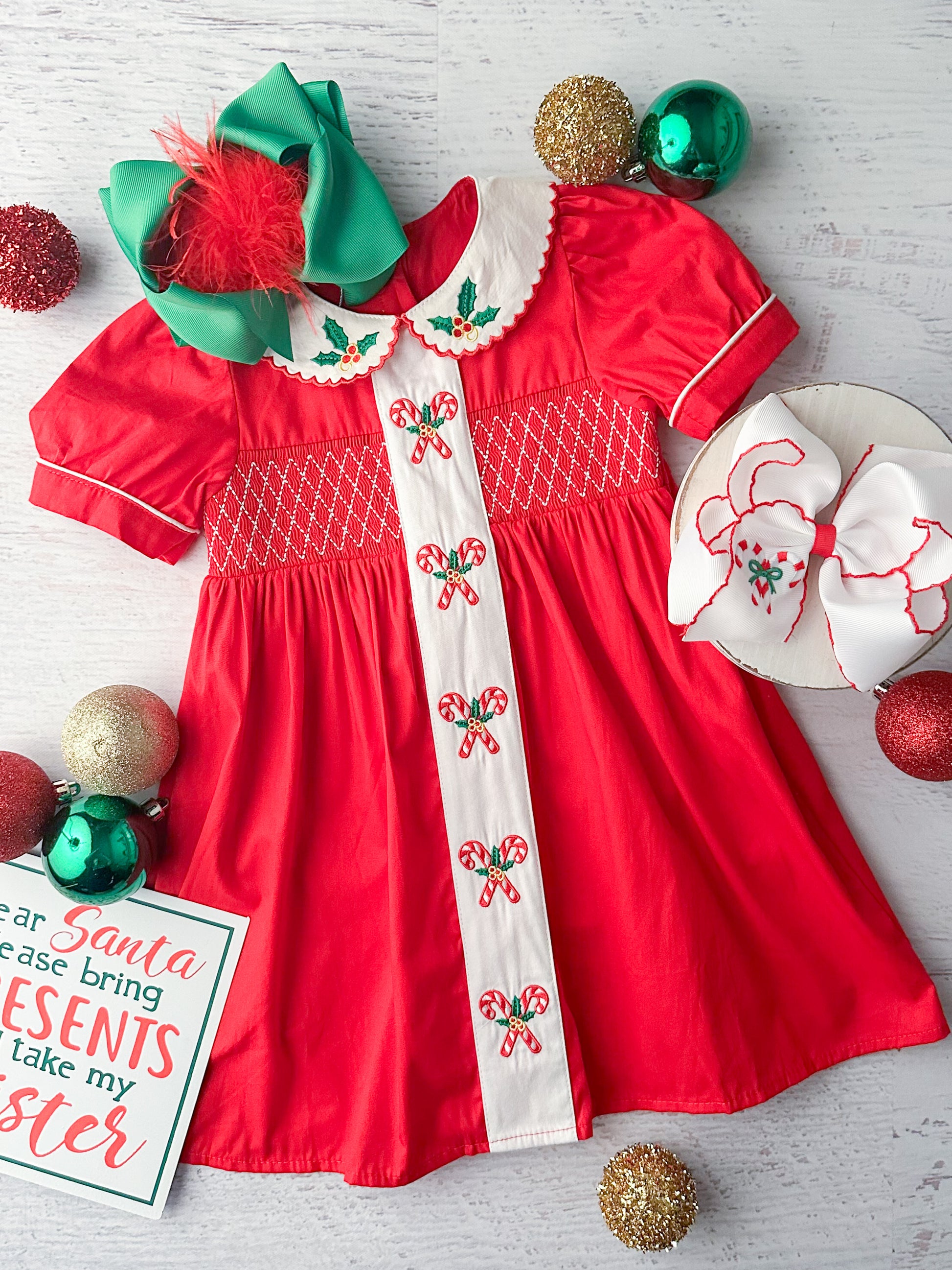 Candy Cane Dreams Girl's Red Dress