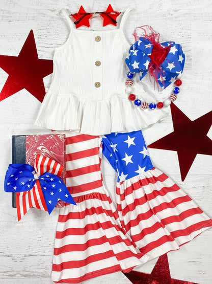 Red, White & Blue American Girl Bell Bottom Set 