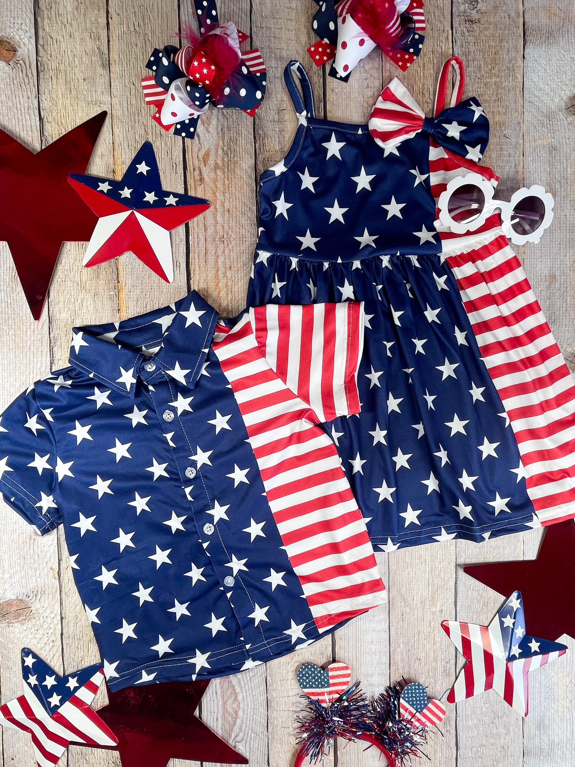 boys and girls 4th of july sister brother sibling outfits