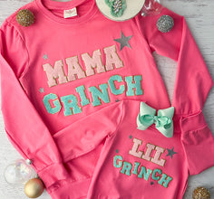 Mommy & Me Mama & Lil  Grinch Sweatshirt