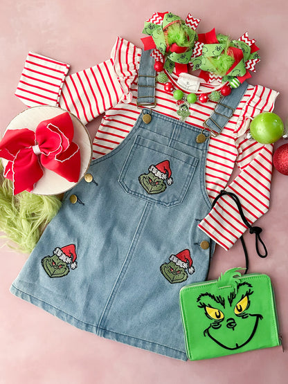 I'm A Grinch Overall Set
