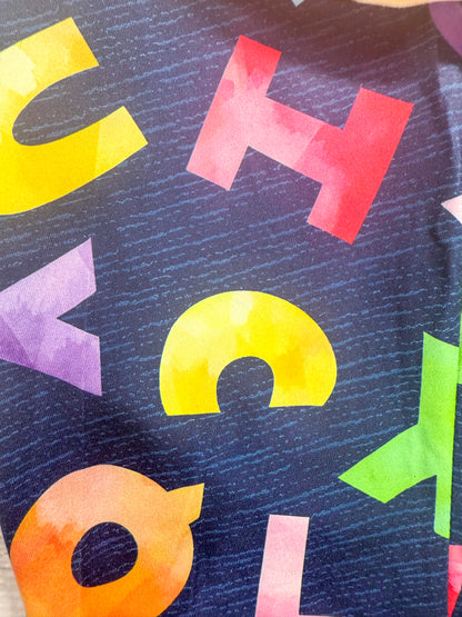 close up photo of details on the leggings
