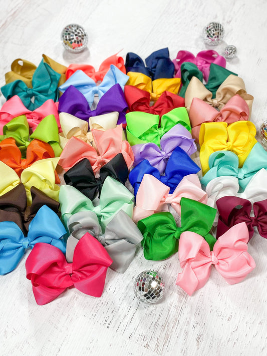 assortment of classic grosgrain hair bows