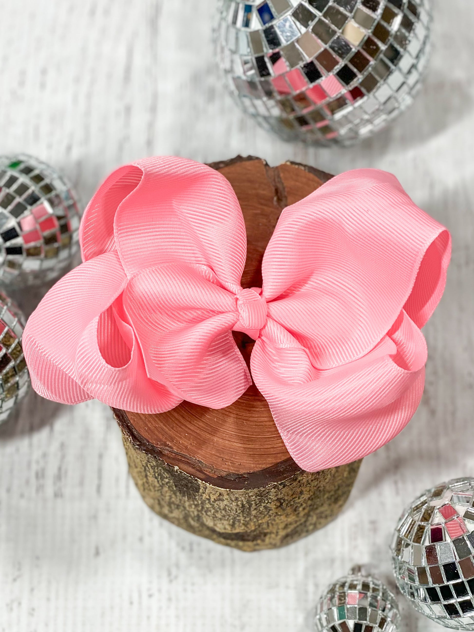 pink classic grosgrain hair bow