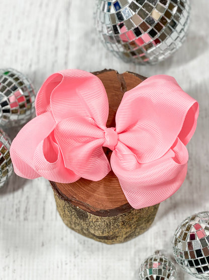 pink classic grosgrain hair bow