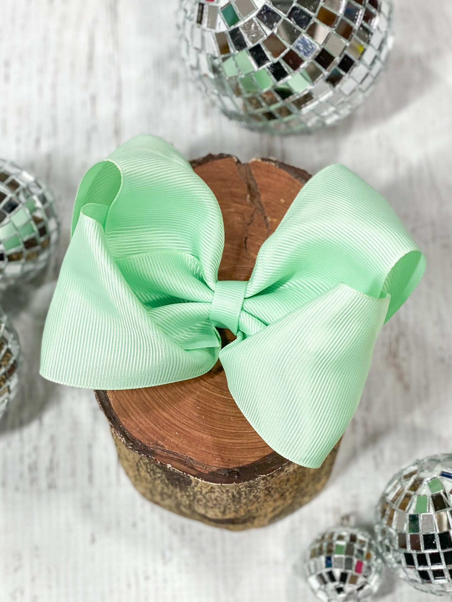 mint classic grosgrain hair bow