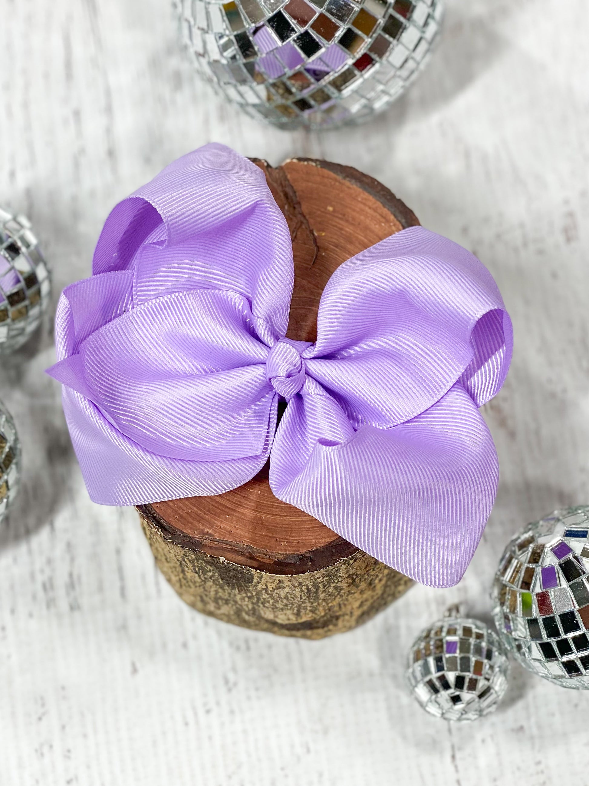 lavender classic grosgrain hair bow