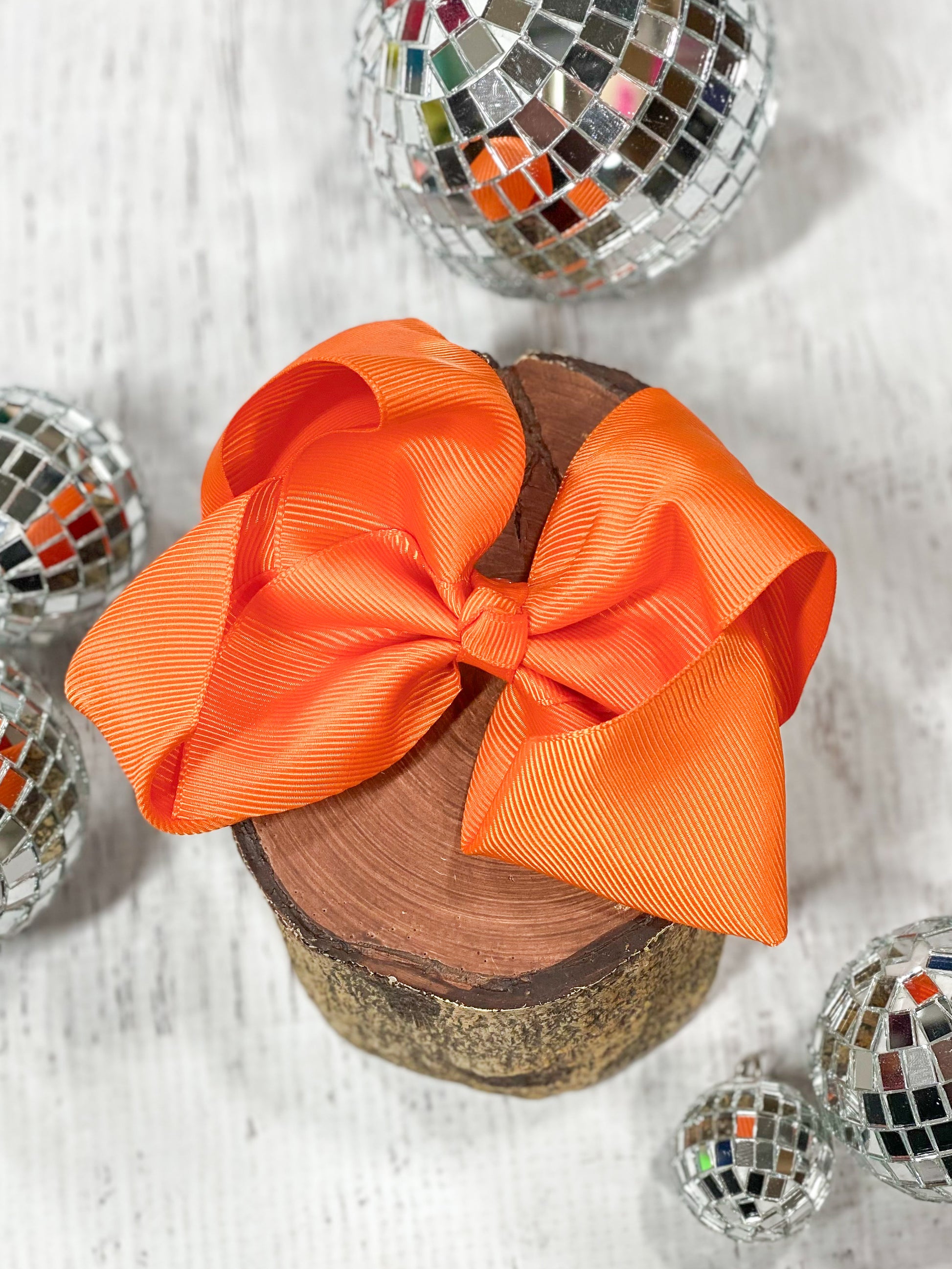 orange classic grosgrain hair bow