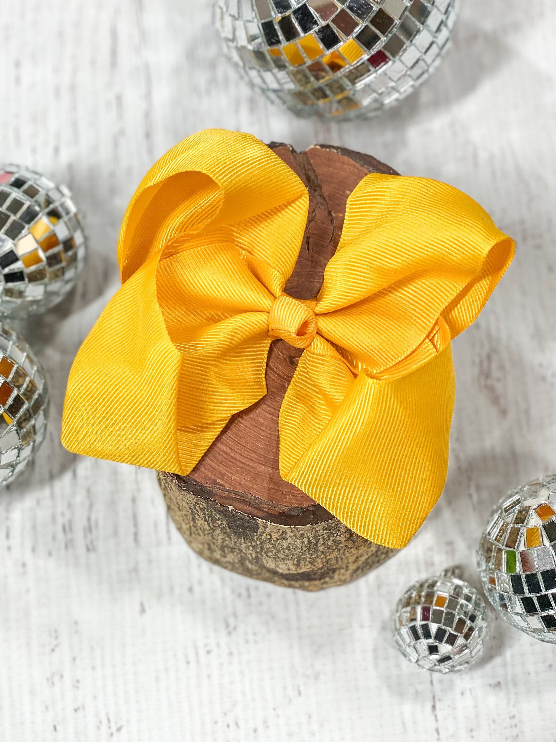mustard classic grosgrain hair bow