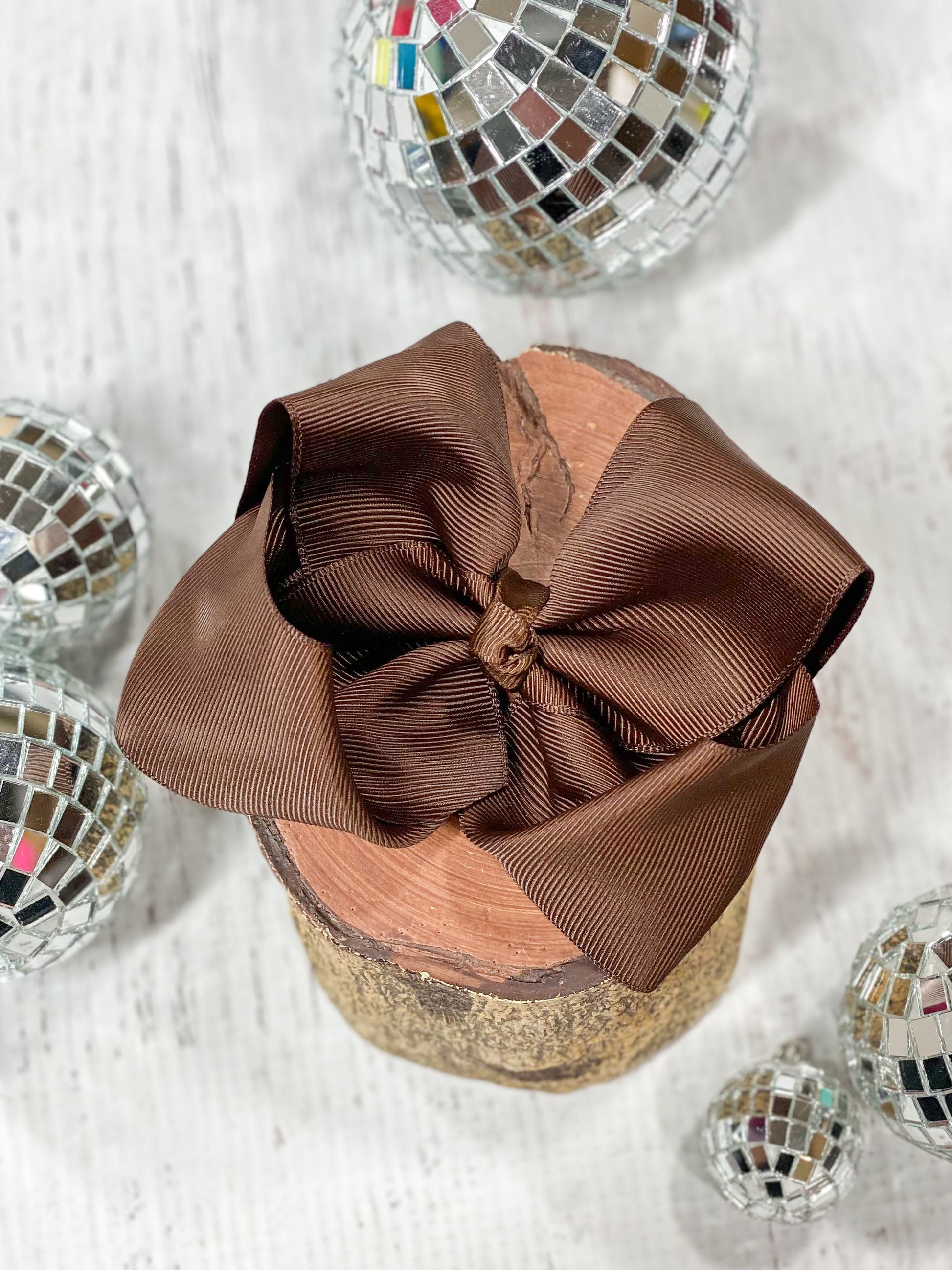 chocolate classic grosgrain hair bow