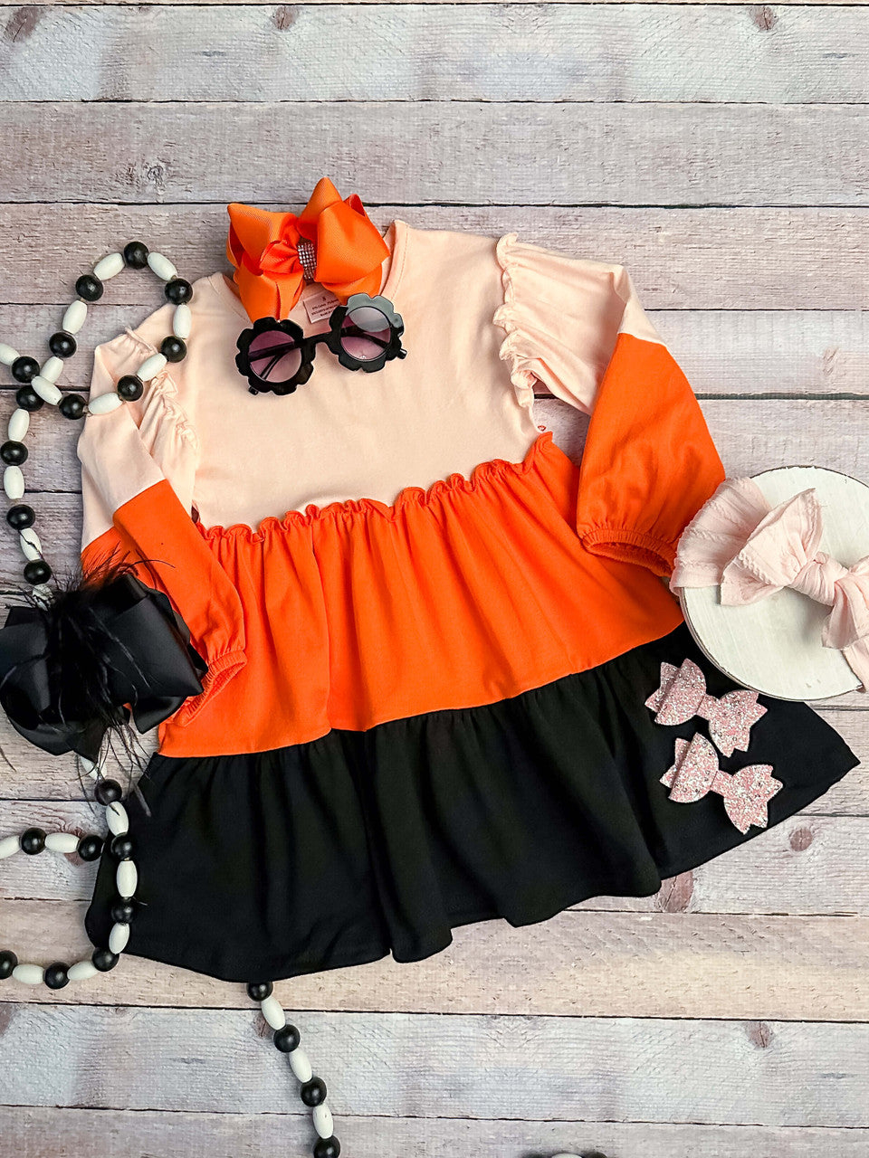 Girls Colorblock Tiered Dress: FINAL SALE