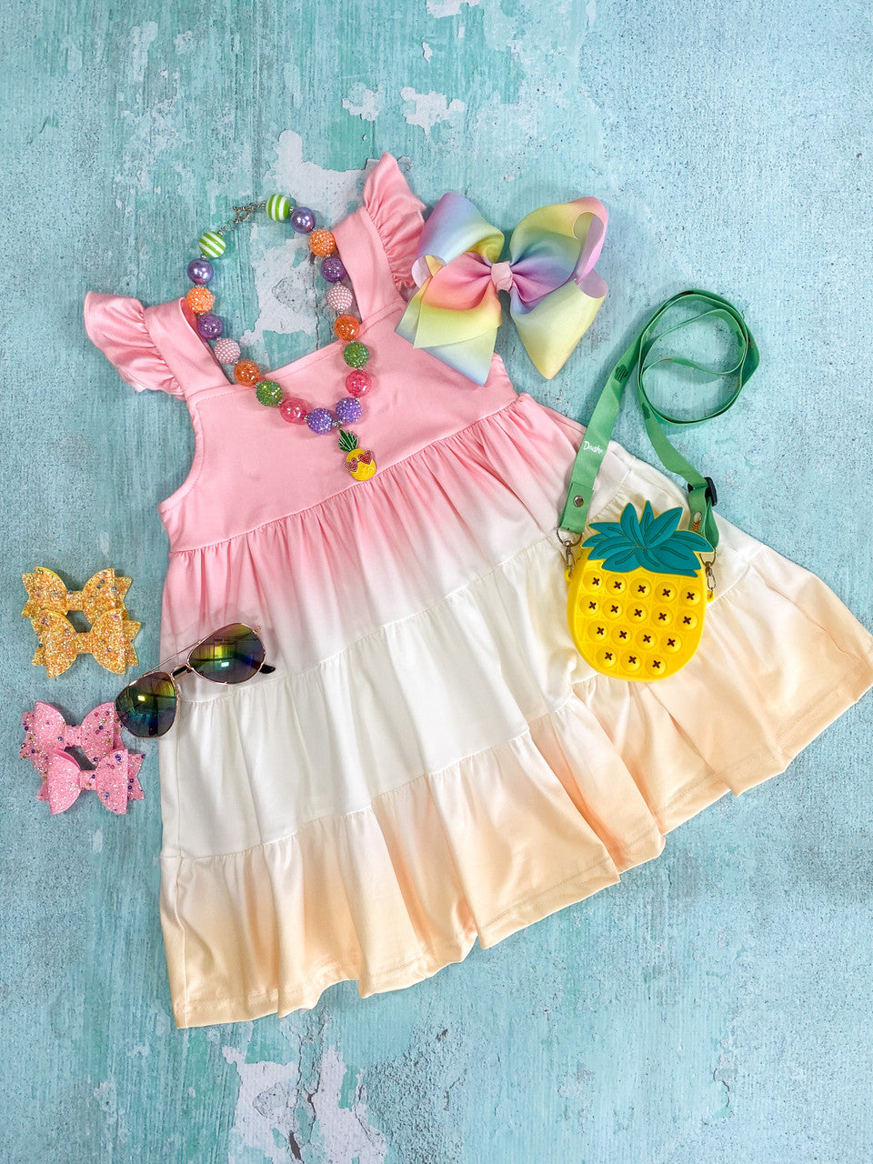 light pink yellow dress