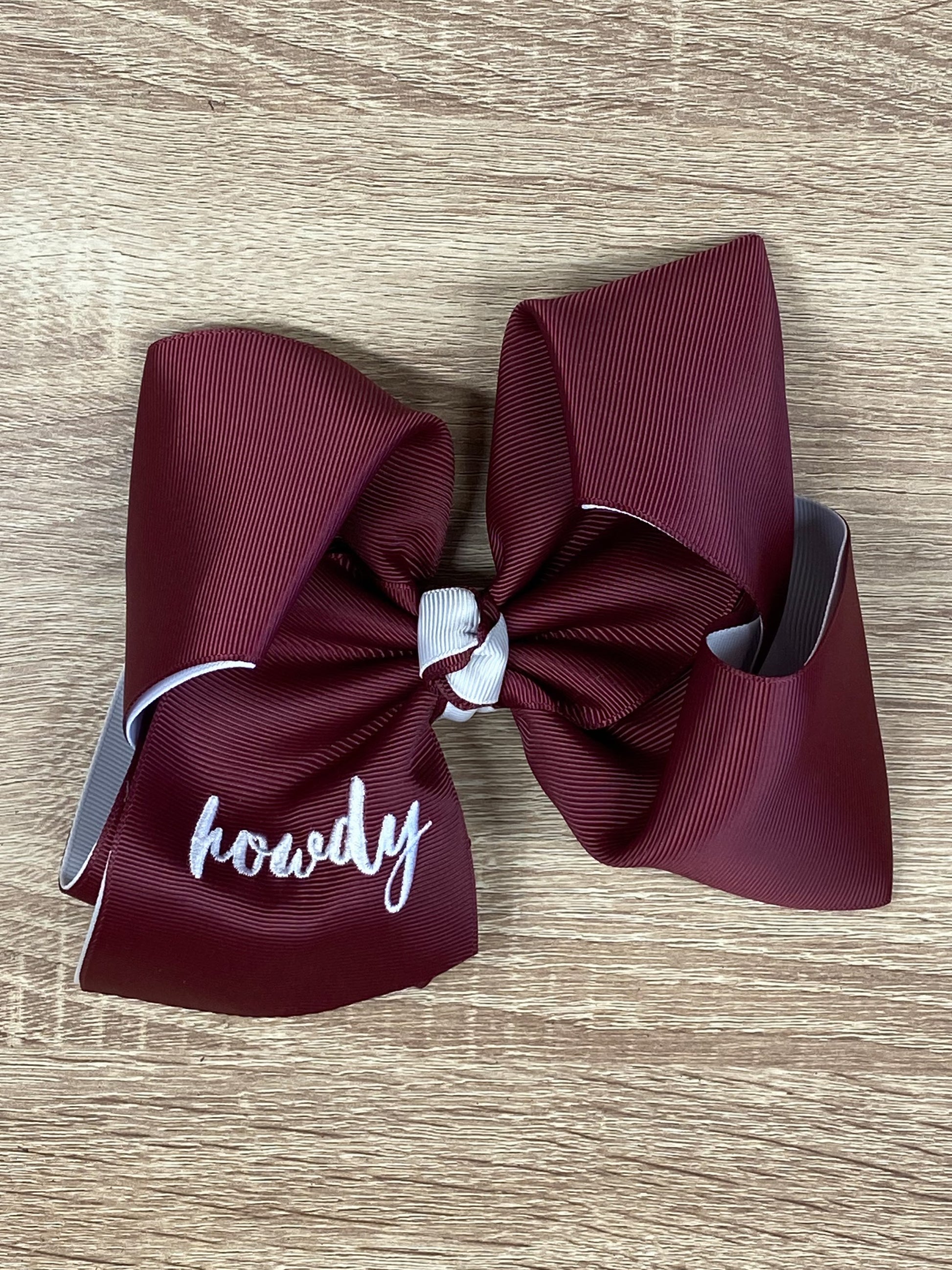 Howdy Double Layer School Spirit Hair Bows