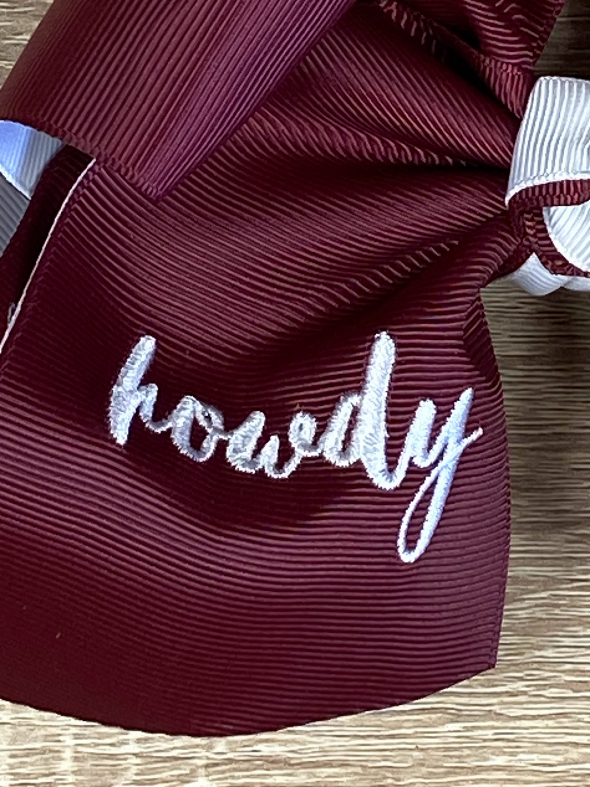 Howdy Double Layer School Spirit Hair Bows