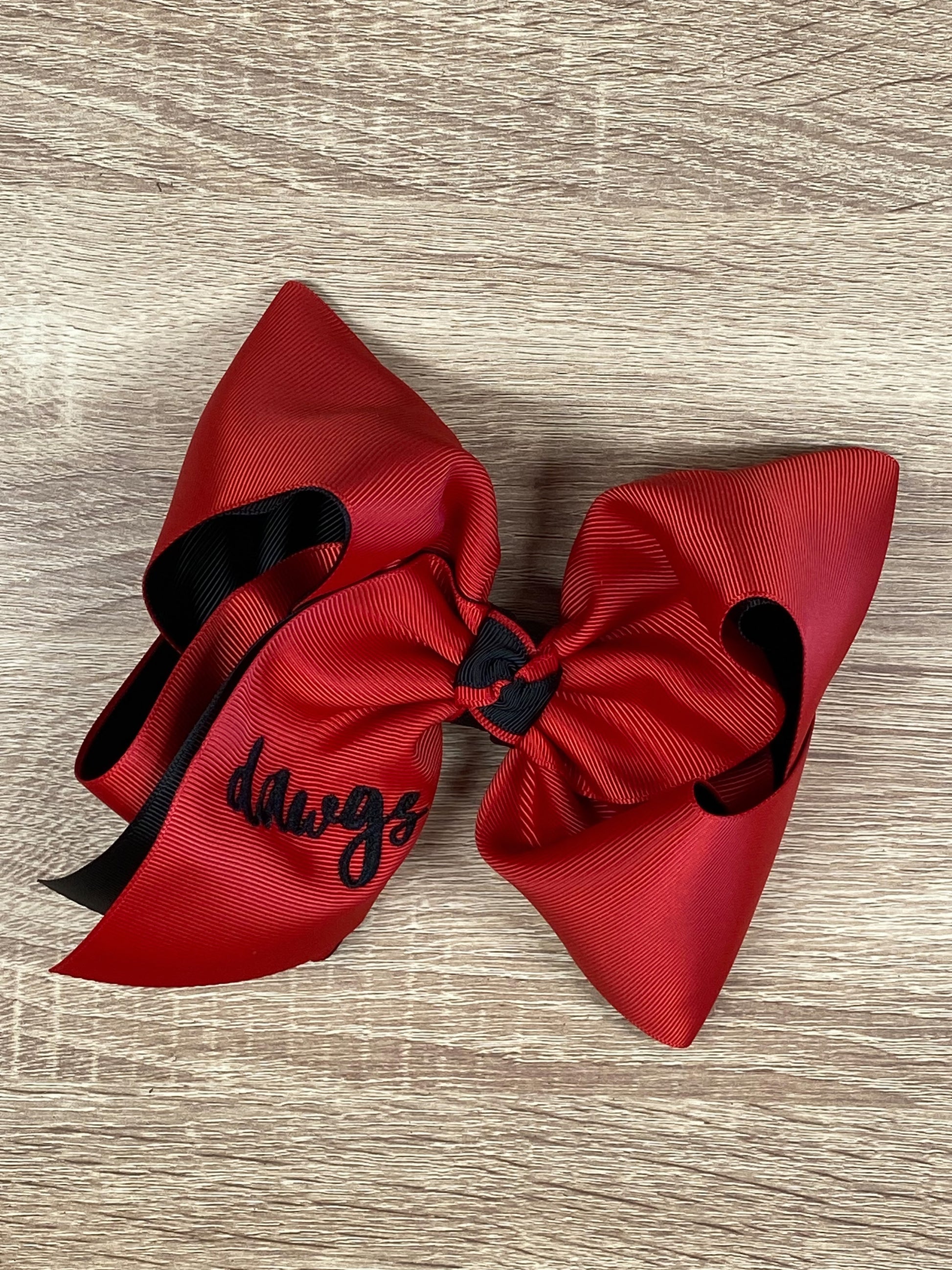 Dawgs Double Layer School Spirit Hair Bows