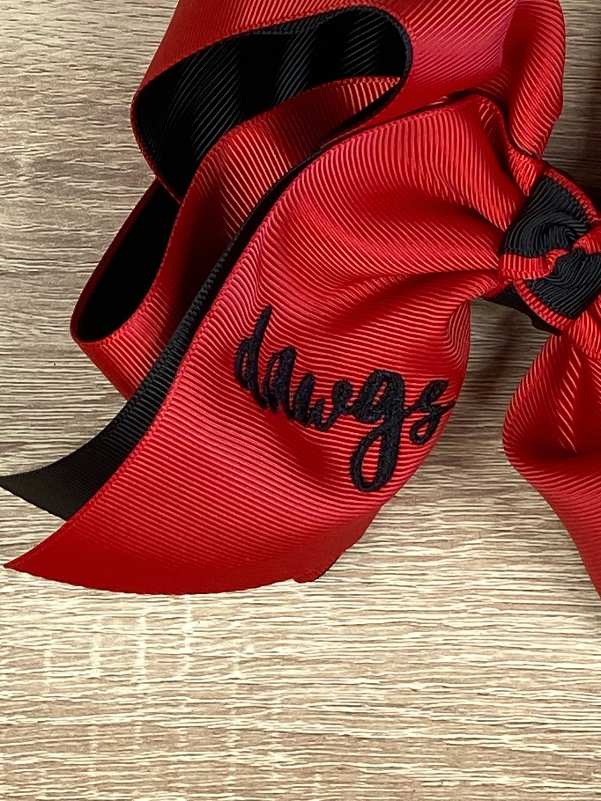 Dawgs Double Layer School Spirit Hair Bows
