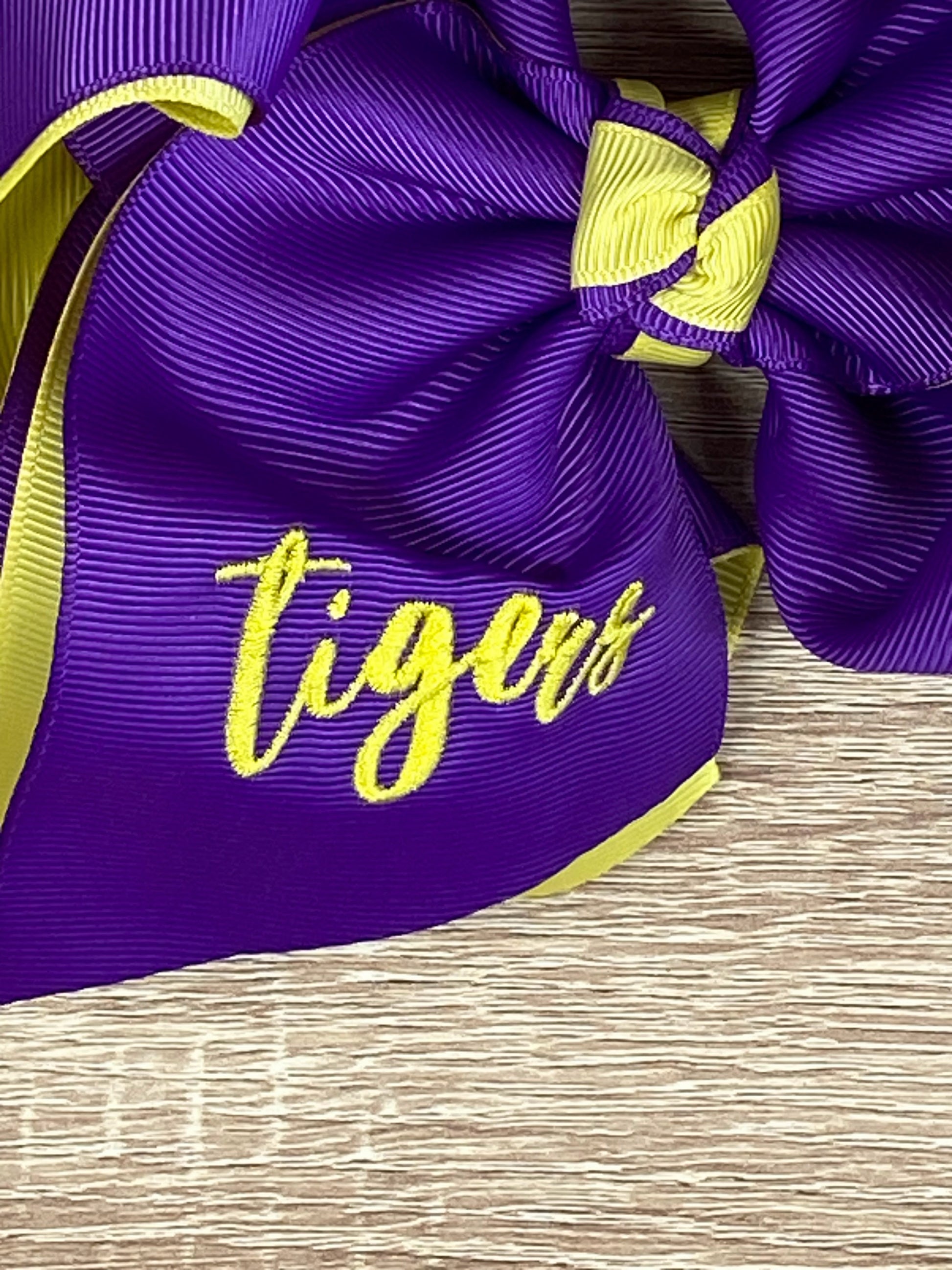 Tigers Double Layer School Spirit Hair Bows