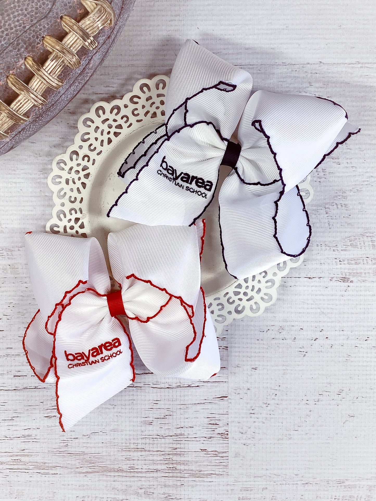 Bay Area Christian School Moonstitch Hair Bow
