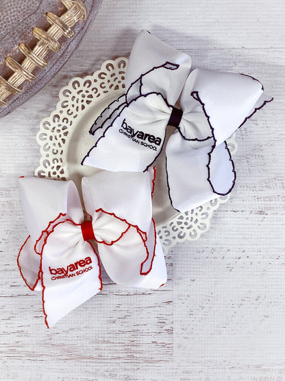Bay Area Christian School Moonstitch Hair Bow