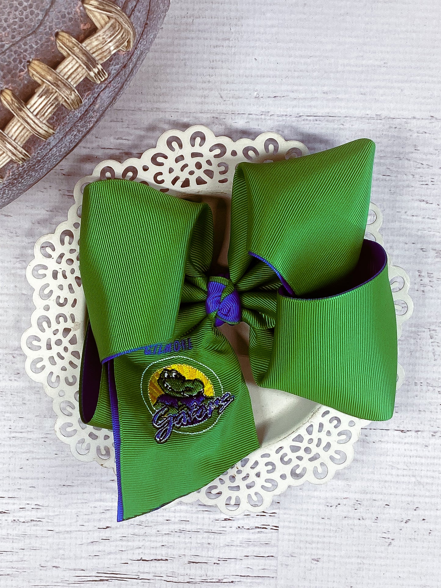 Double Layer Gilmore Gators Large Hair Bow