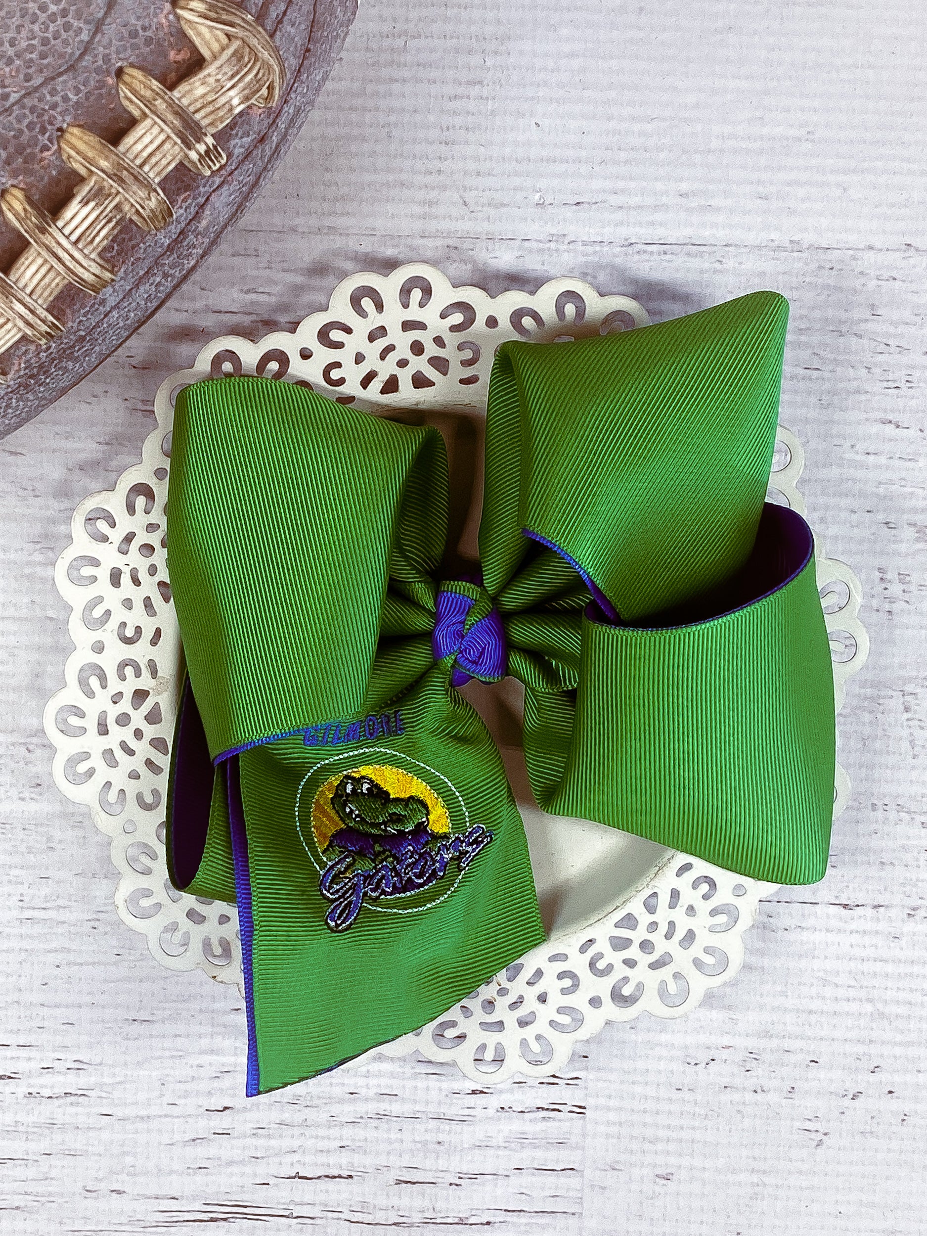 Double Layer Gilmore Gators Large Hair Bow