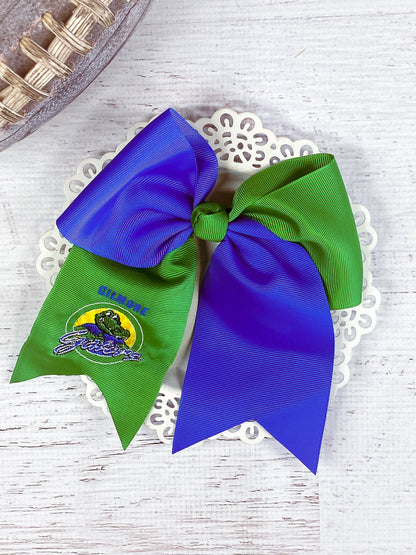 Green & Blue Gilmore Gators Cheer Bow