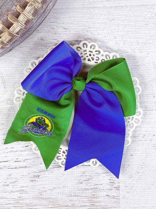 Green & Blue Gilmore Gators Cheer Bow