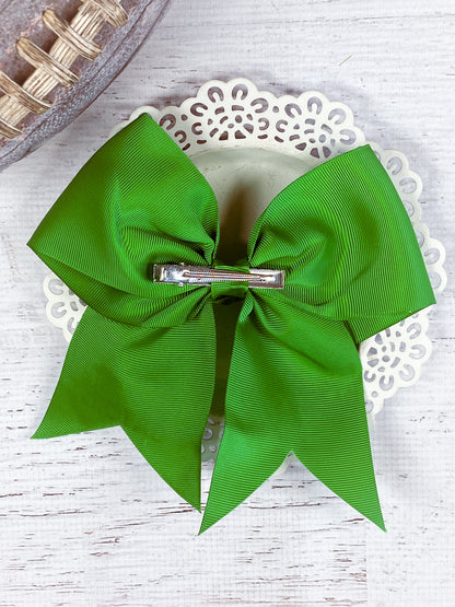 Back of the Gilmore Gators Solid Green Cheer Bow
