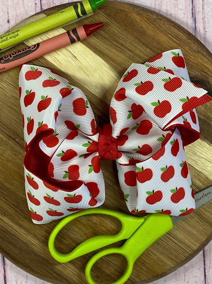Classic Double Layer Apple Hair Bow