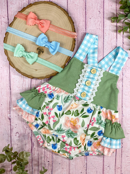 Summertime Flowers Infant Romper