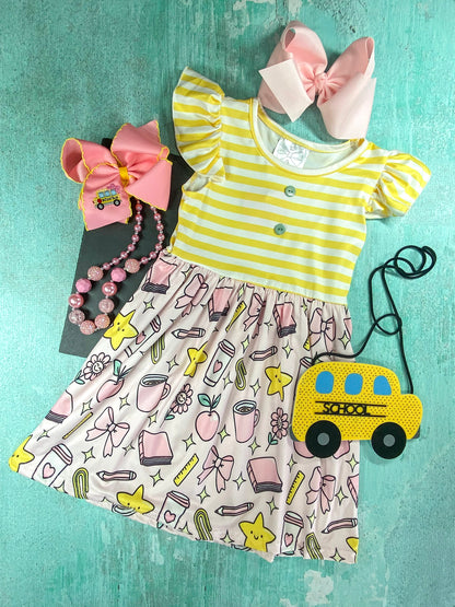 School Supplies & Bows Dress