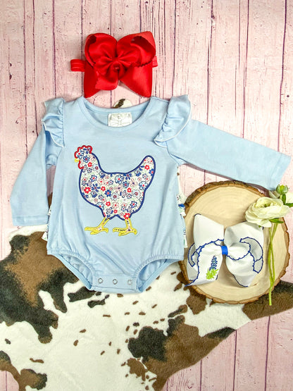 Chicken Applique Infant Romper
