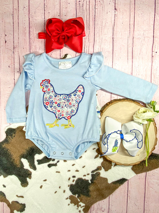 Chicken Applique Infant Romper