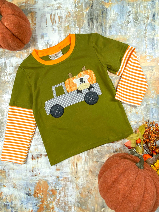 Haulin' Pumpkins Boy's Long Sleeve