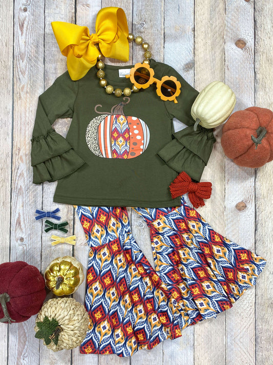 boho pumpkin pants set