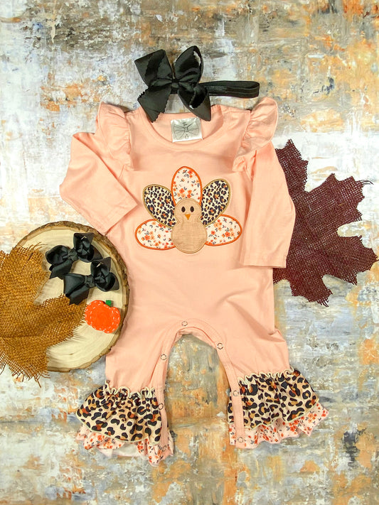 Animal Print Turkey Infant Onesie