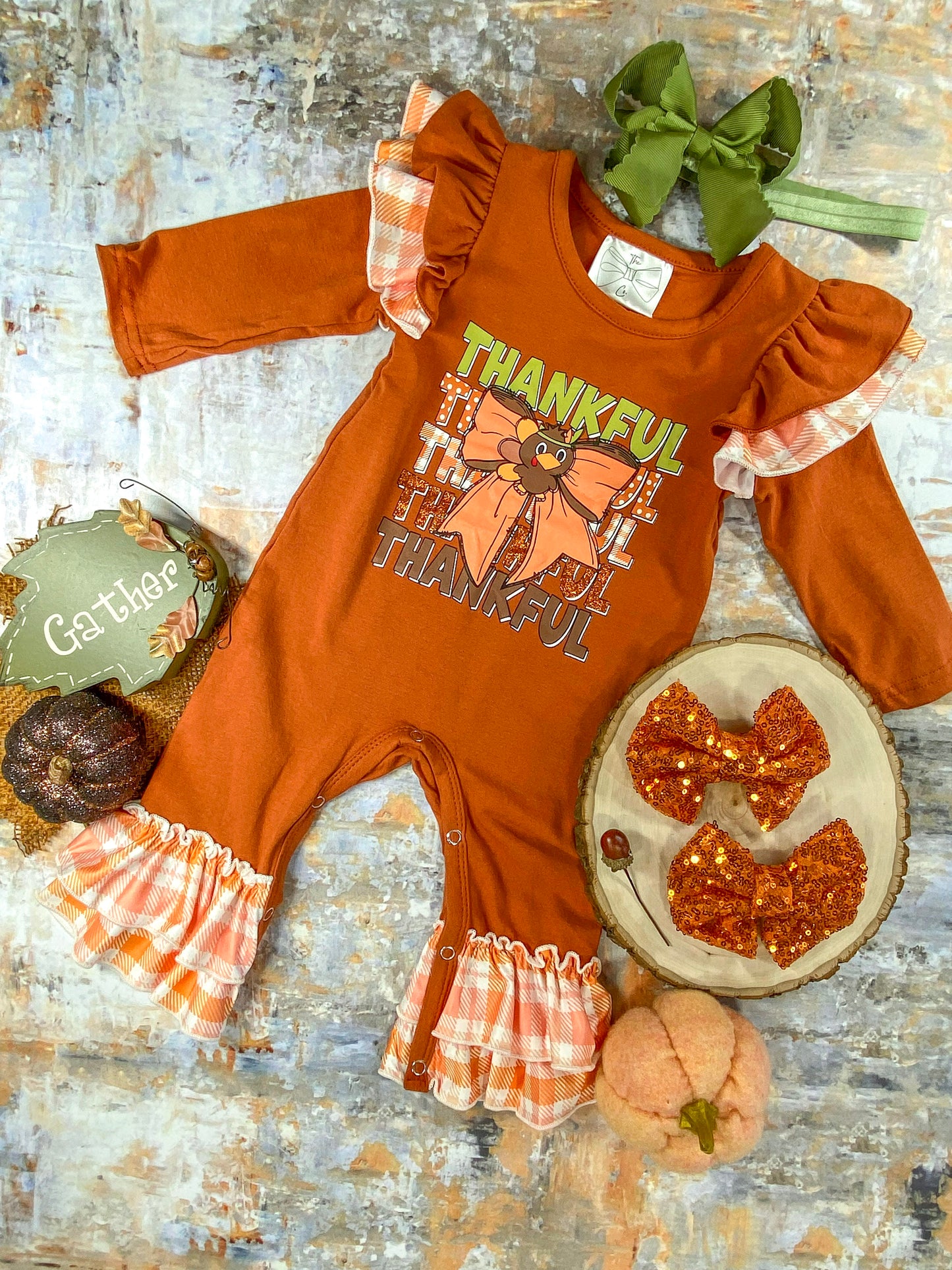 Thankful Bow Infant Onesie