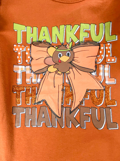 close up photo of the thankful print 