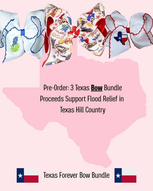 Pre-Order: Texas Forever Flood Relief Hair Bow Bundle