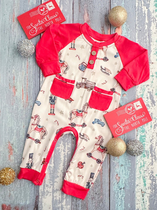 Rocking Horses & Nutcrackers Infant Boy's Onesie