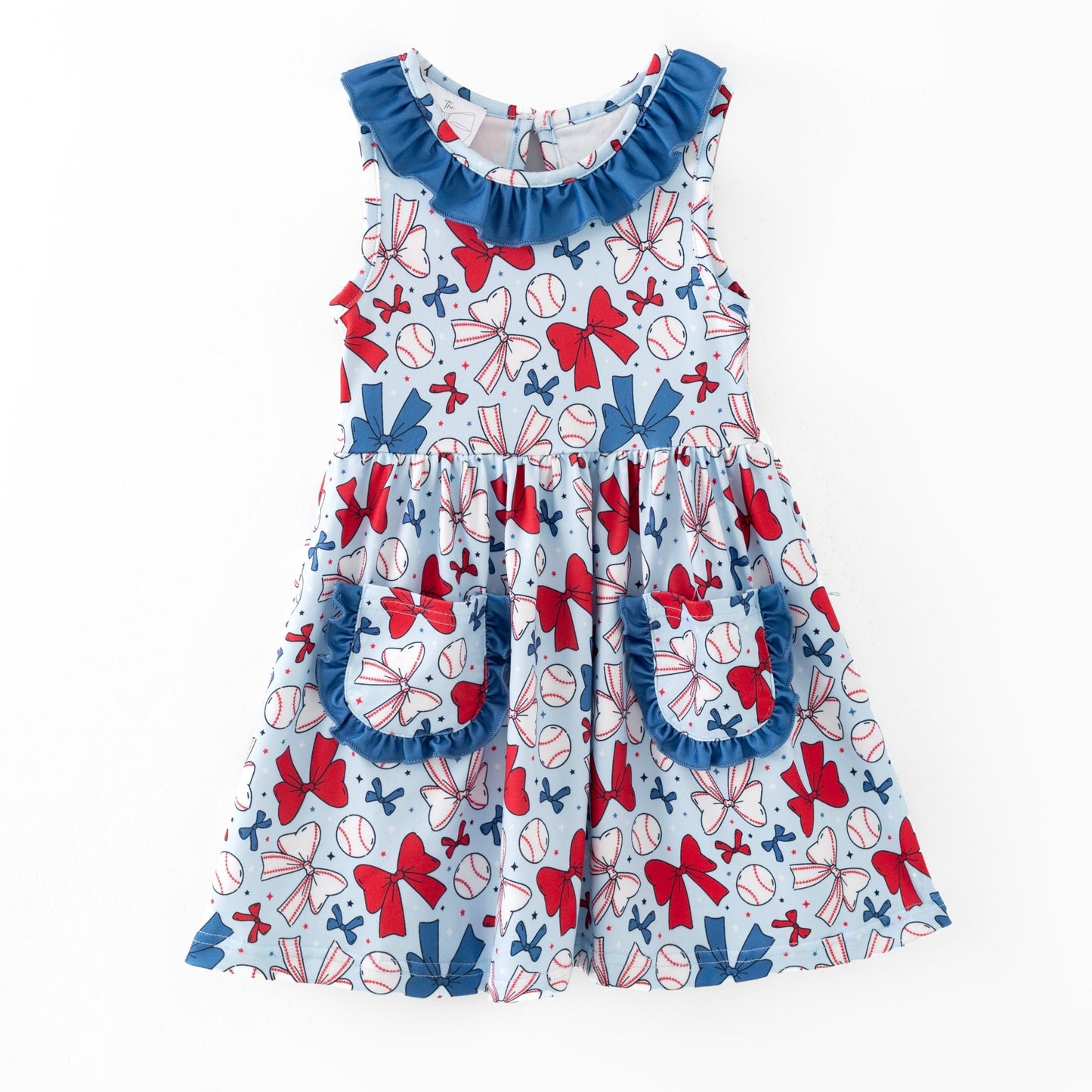 All-Star Bows Dress with Pockets girls boutique outfit set from The Hair Bow Company
