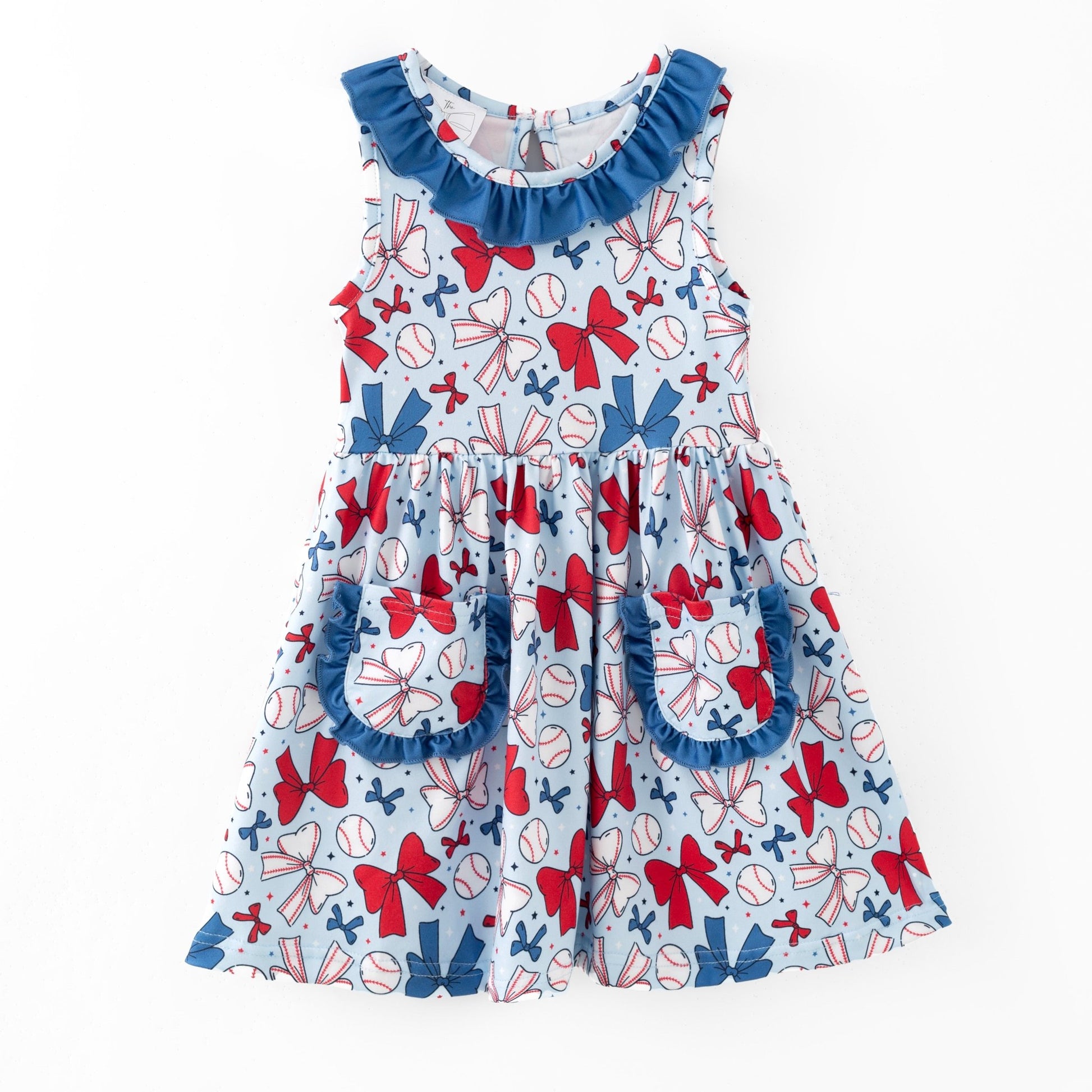 All-Star Bows Dress with Pockets girls boutique outfit set from The Hair Bow Company
