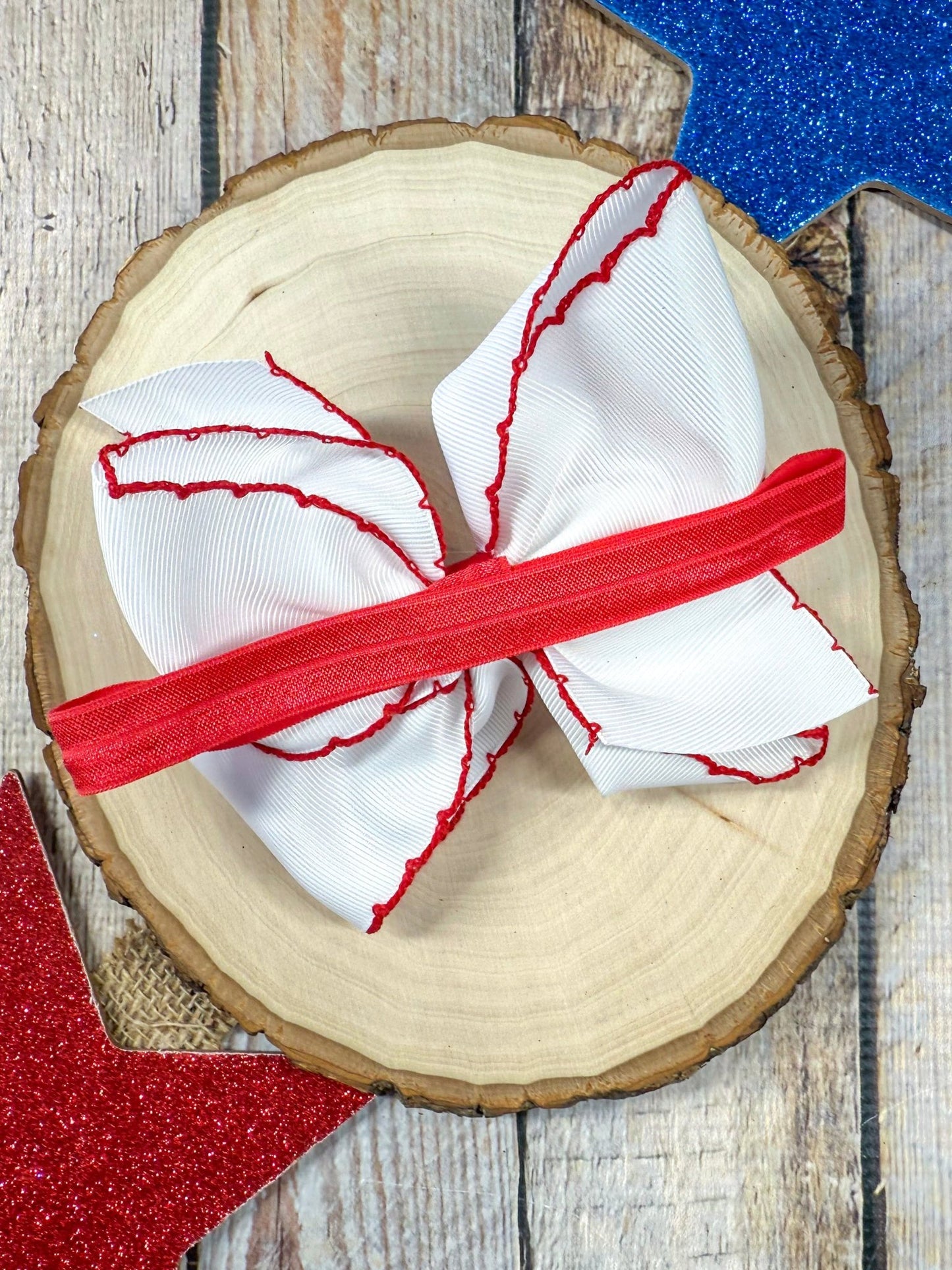 back of the headband showing satin elastic band