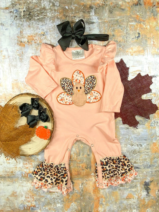 Animal Print Turkey Infant Onesie